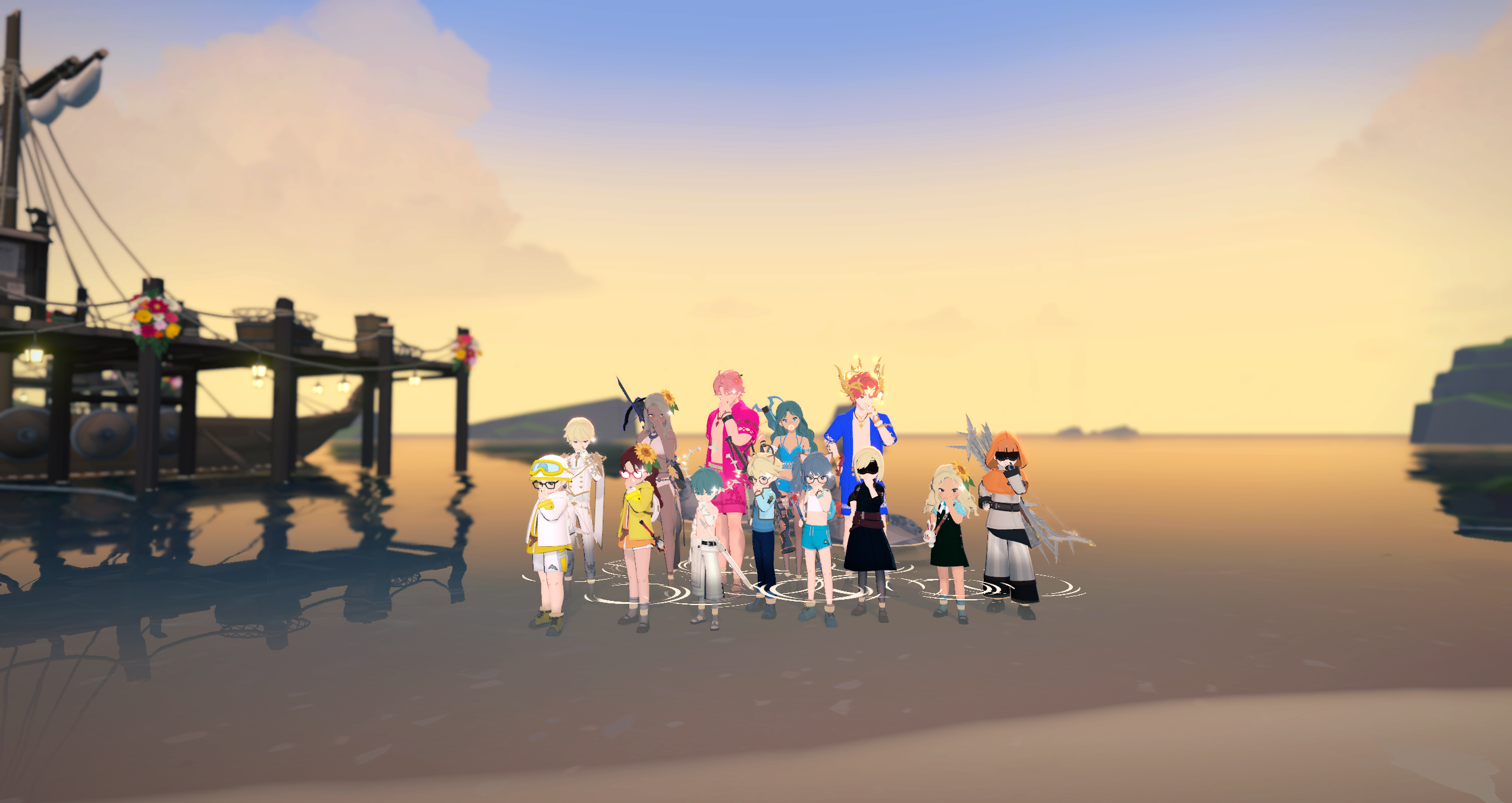 여름철 바다에서